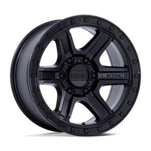 STATUSFÄLGAR KM551 OUTRUN MATTE BLACK W GLOSS BLACK LIP