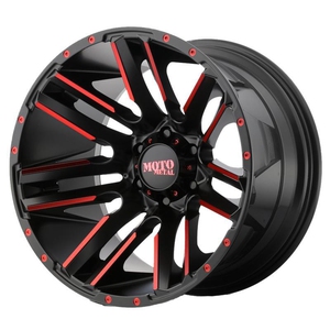 Kuva tuotteesta Statusfälgar Mo978 Satin  Black Machined Red Tint