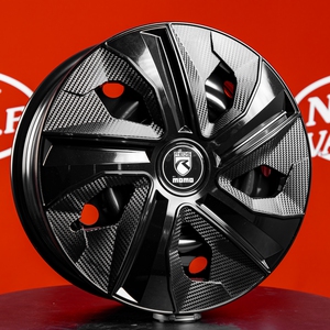 Kuva tuotteesta Momo Reds Wheel Cover Pölykapselit 16" Glossy Black Carbon Texture