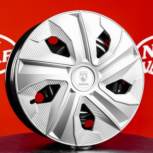 Kuva tuotteesta Momo Reds Wheel Cover Pölykapselit 15" Matt Silver Carbon Texture