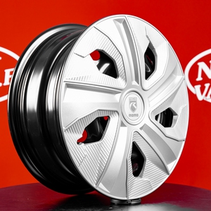 Kuva tuotteesta Momo Reds Wheel Cover Pölykapselit 15" Matt Silver Carbon Texture